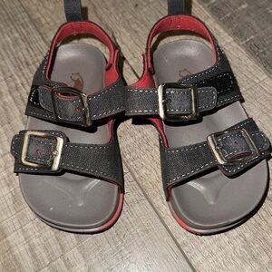 Kids Black and Red Sandals